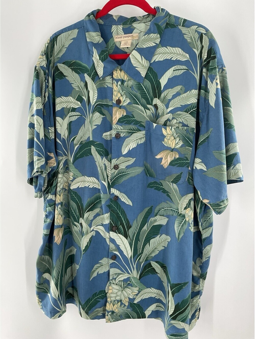 Island Passport Men’s Two Xl Hawaiian Floral Shirt Button Up 122